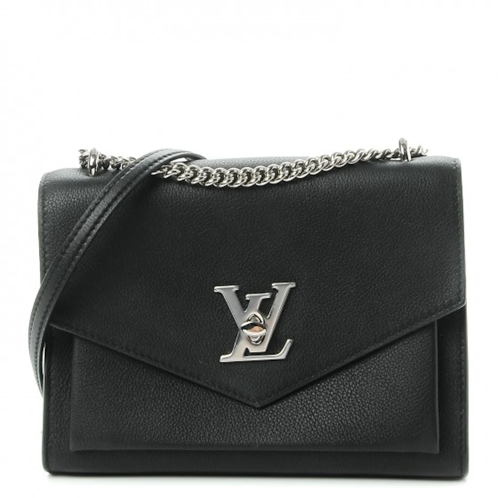 Louis Vuitton Top Handle My Lockme BB Noir Black in Soft Calfskin