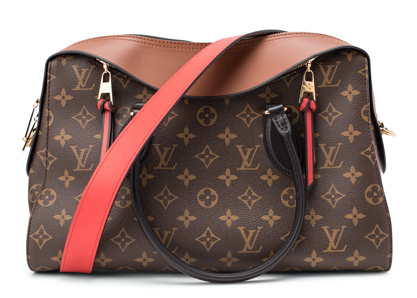 lv bag with red handles
