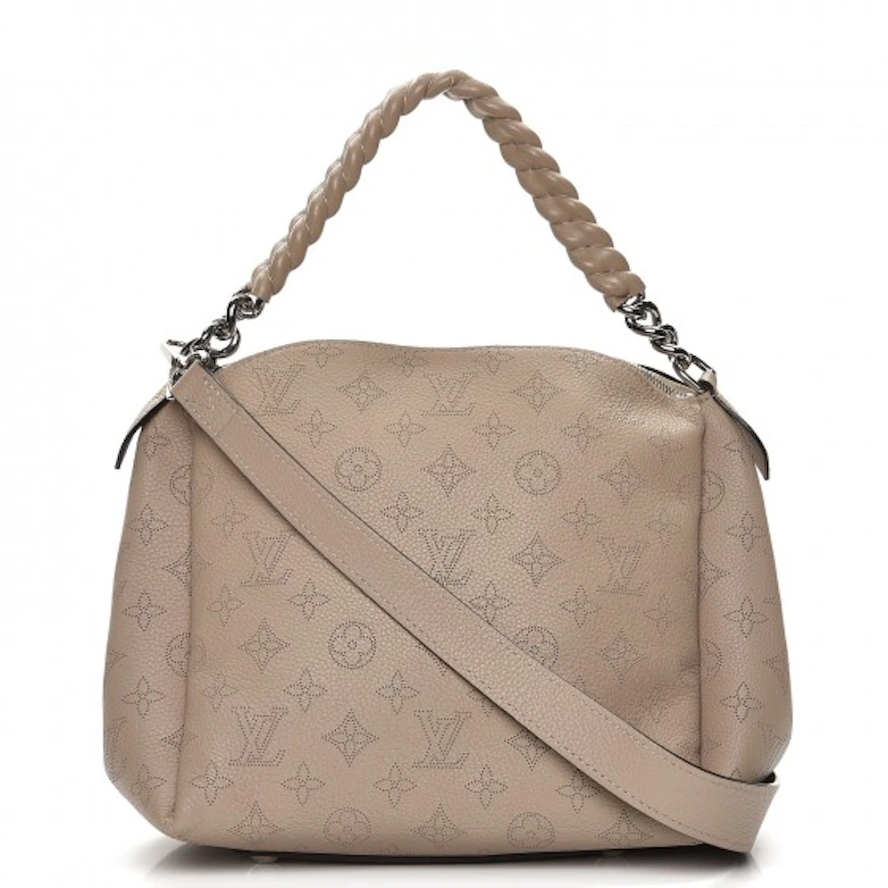 Louis Vuitton Tote Babylone Chain Monogram Mahina BB Noir Black in Leather  with Silver-tone - US