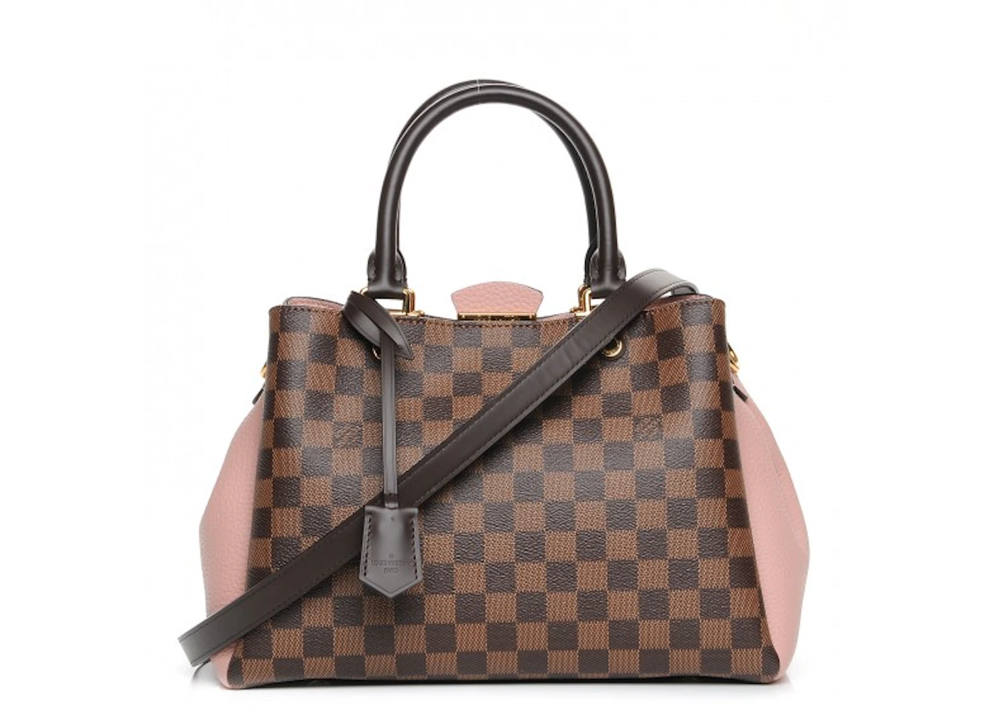 Louis Vuitton Tote Brittany Damier Ebene Taurillon Magnolia in  Canvas/Leather with Brass - US