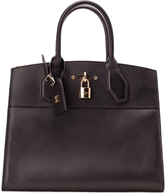 Louis Vuitton Blue/Black/Grey Leather City Steamer MM Bag