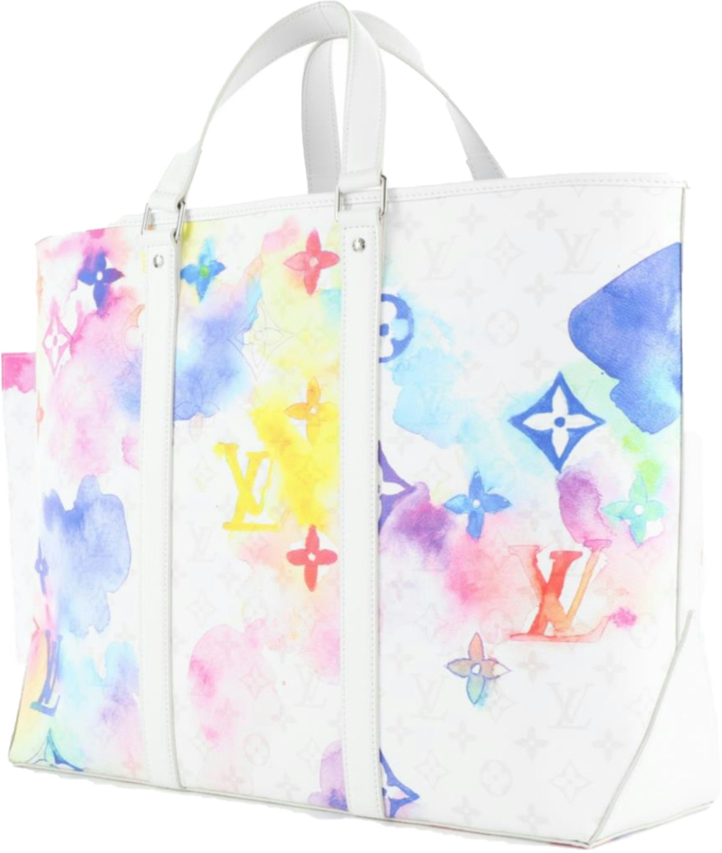 Louis Vuitton GM Tote Monogram Watercolor in Canvas with Silver