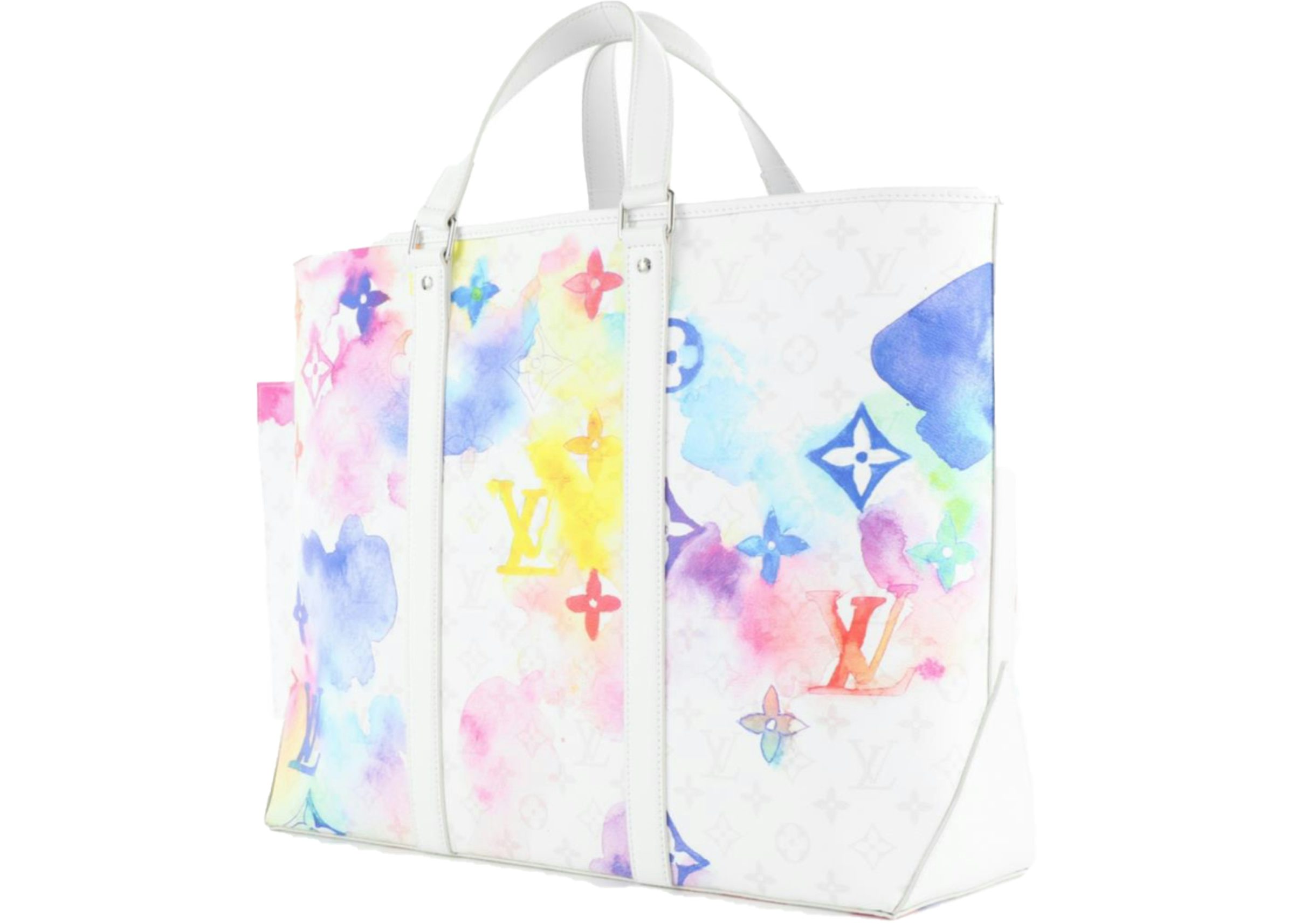 Louis Vuitton GM Tote Monogram Watercolor in Canvas with Silver
