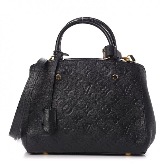 LOUIS VUITTON Lockme shopper bag in black with burgundy interior