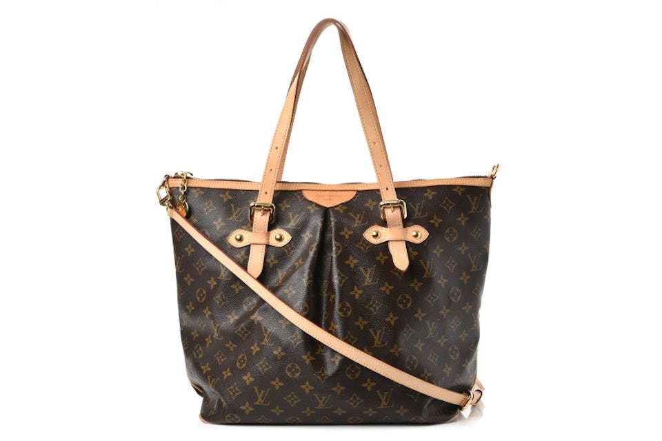 Louis Vuitton Tote Palermo Monogram GM Brown (With Strap) in Coated Canvas  with Brass - US