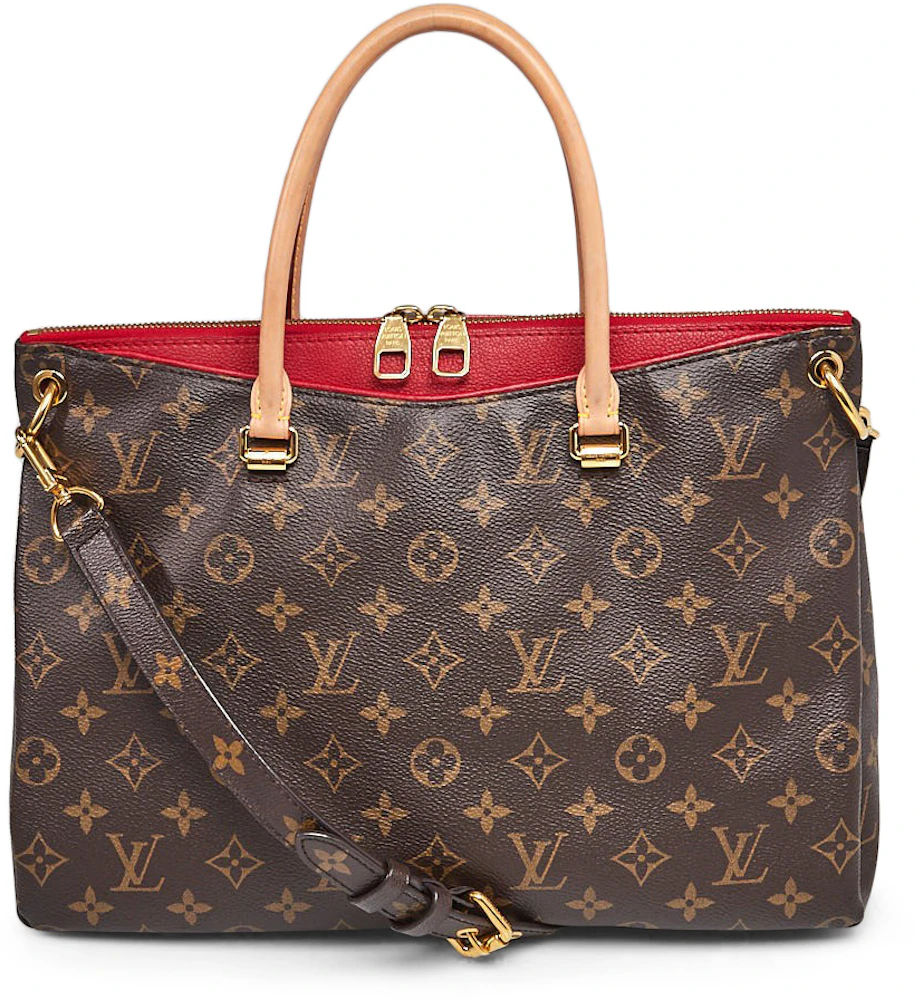 Louis Vuitton Tote Pallas Monogram Cerise in Canvas with Gold-tone - US