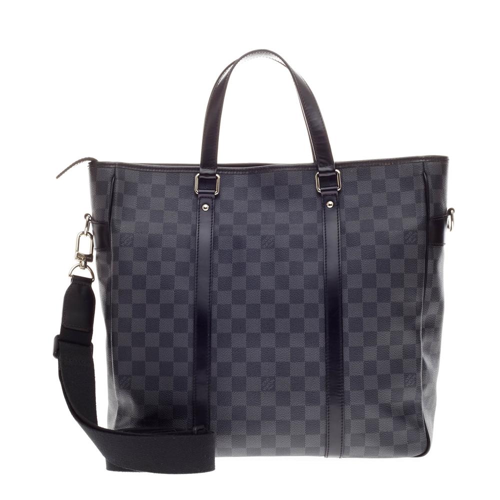 Louis Vuitton Tote Tadao Damier Graphite MM Black in Canvas with ...