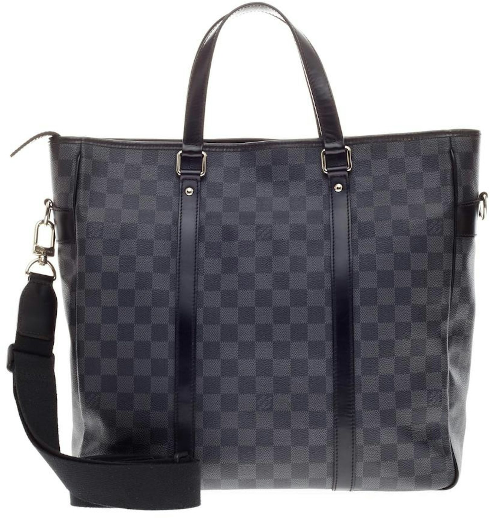 Louis Vuitton Tote Tadao Damier Graphite MM Black in Canvas with