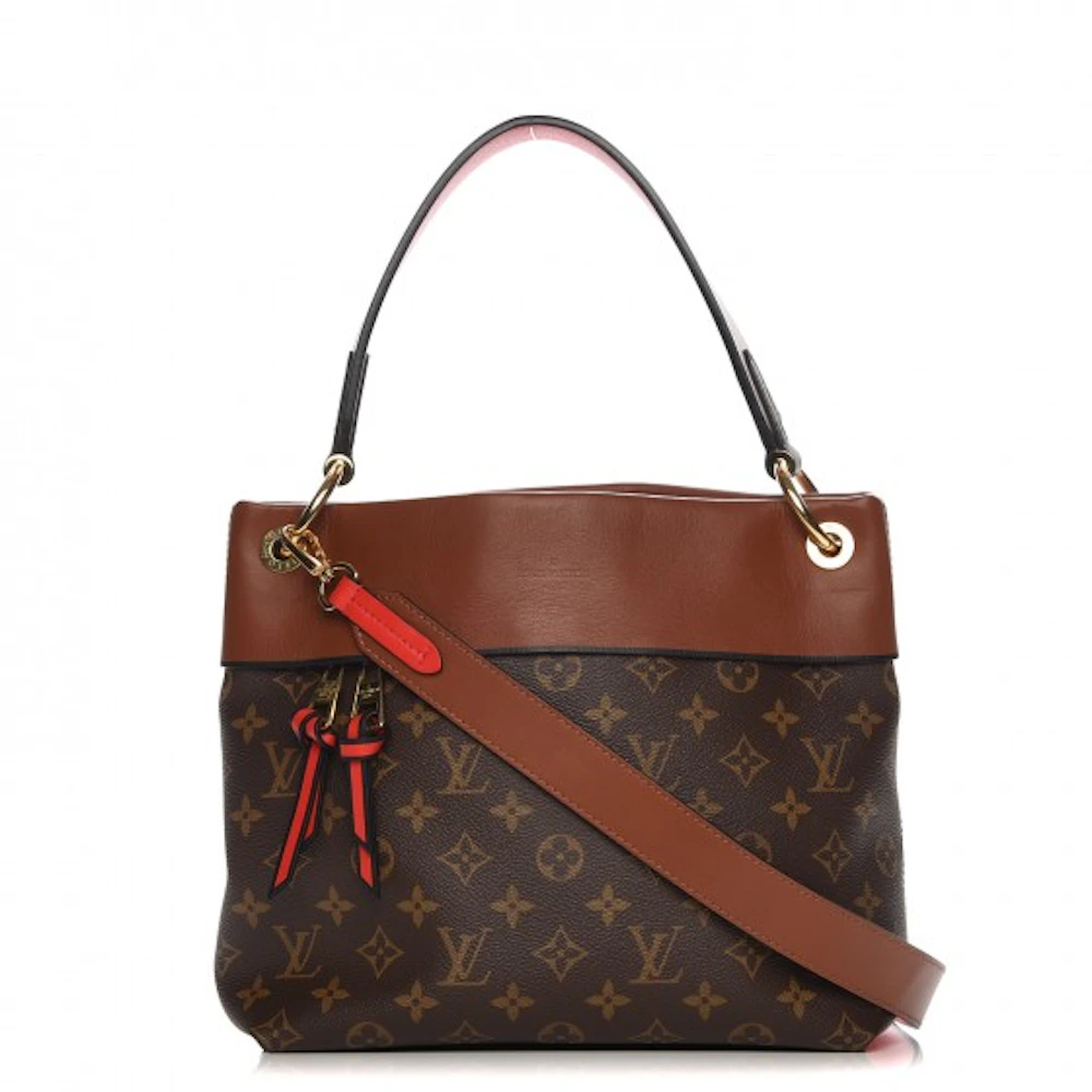 Louis Vuitton Tote Tuileries Besace Monogram Caramel Rouge in  Canvas/Leather with Gold-tone - US