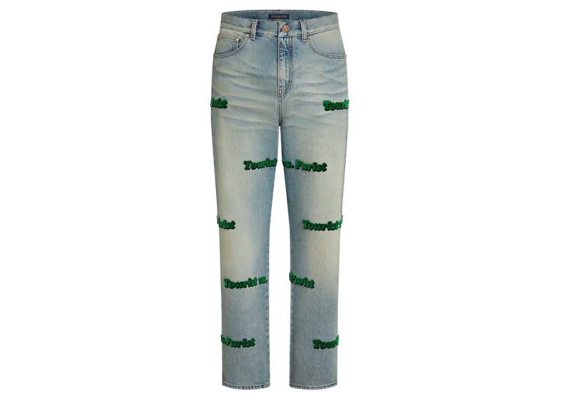 Louis Vuitton Tourist VS Purist Tuffetage Denim Pants Green Men's