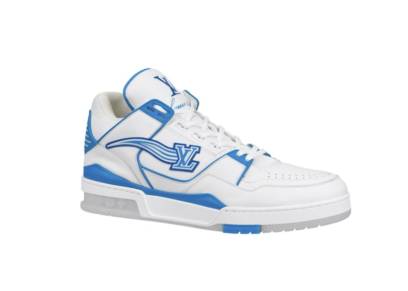 White and blue hot sale louis vuitton sneakers