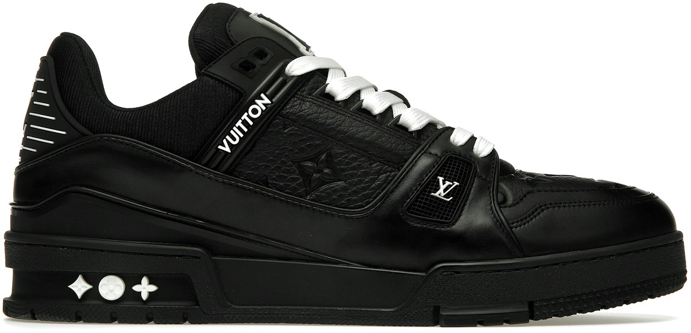 New 2022 Louis Vuitton LV Trainer Sneaker Green Monogram Leather Mens 10.5