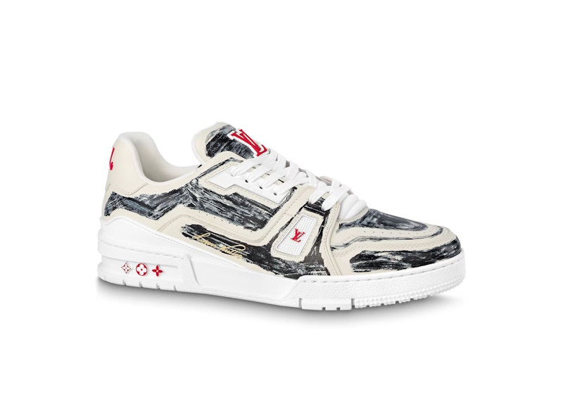 Pre-owned Louis Vuitton Men's Trainer Colored In Sneakers In White/black
