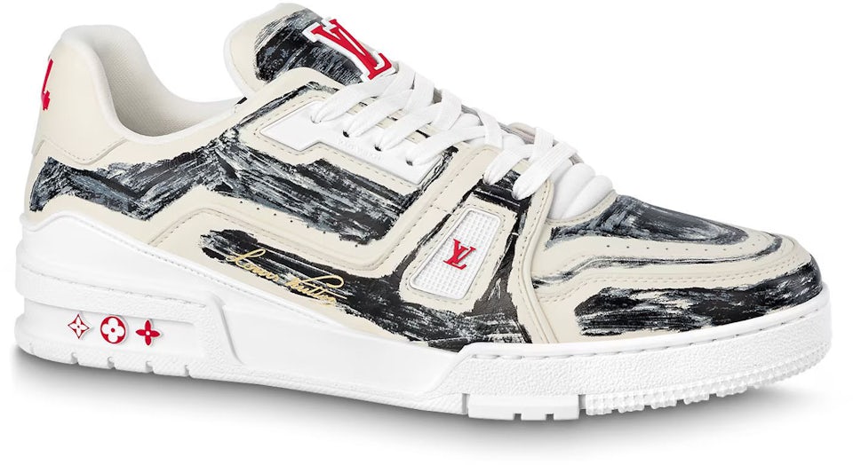 Louis Vuitton Trainer Colored In White Black Men's - 1ABLWE - US