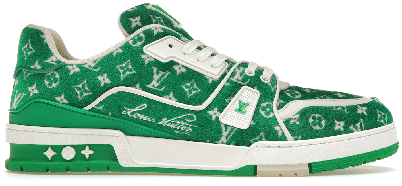 LV Trainer Sneaker Green For Men 1A8KBQ - Fernize