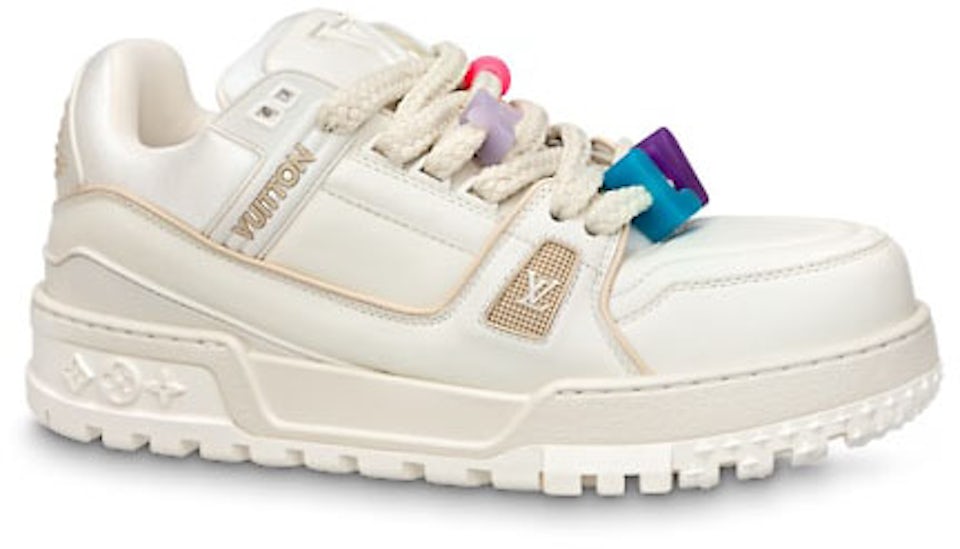 Replica Louis Vuitton LV Trainer Sneakers In Green/White Leather
