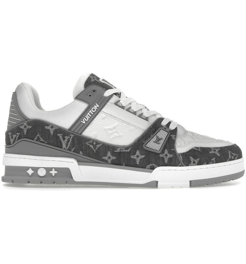 Louis Vuitton Trainer Monogram Denim Grey White Men's 1ADF58 US
