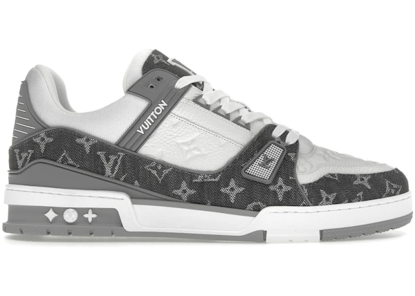 Louis Vuitton Trainer Green Monogram Denim White