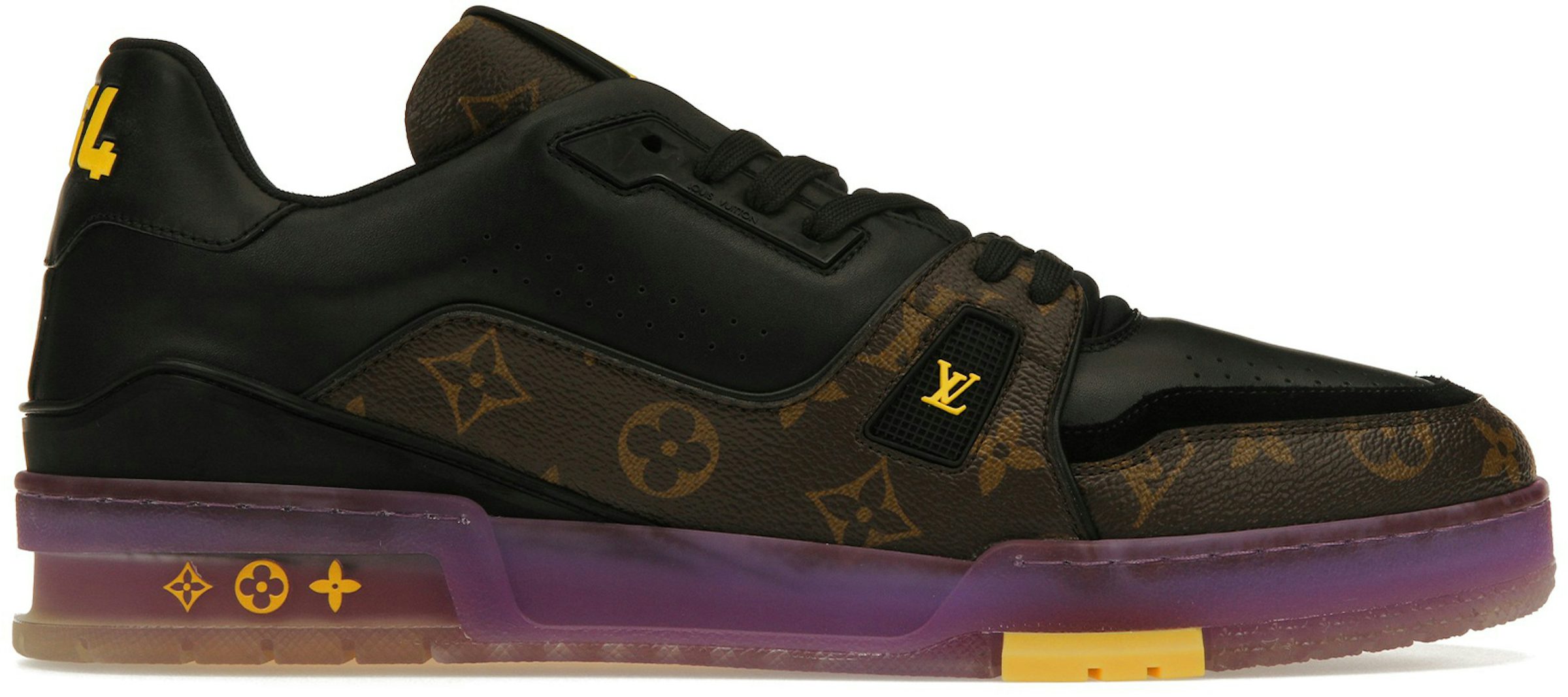 NEW FASHION] Louis Vuitton Gold Orange LV Black Yeezy Sneaker