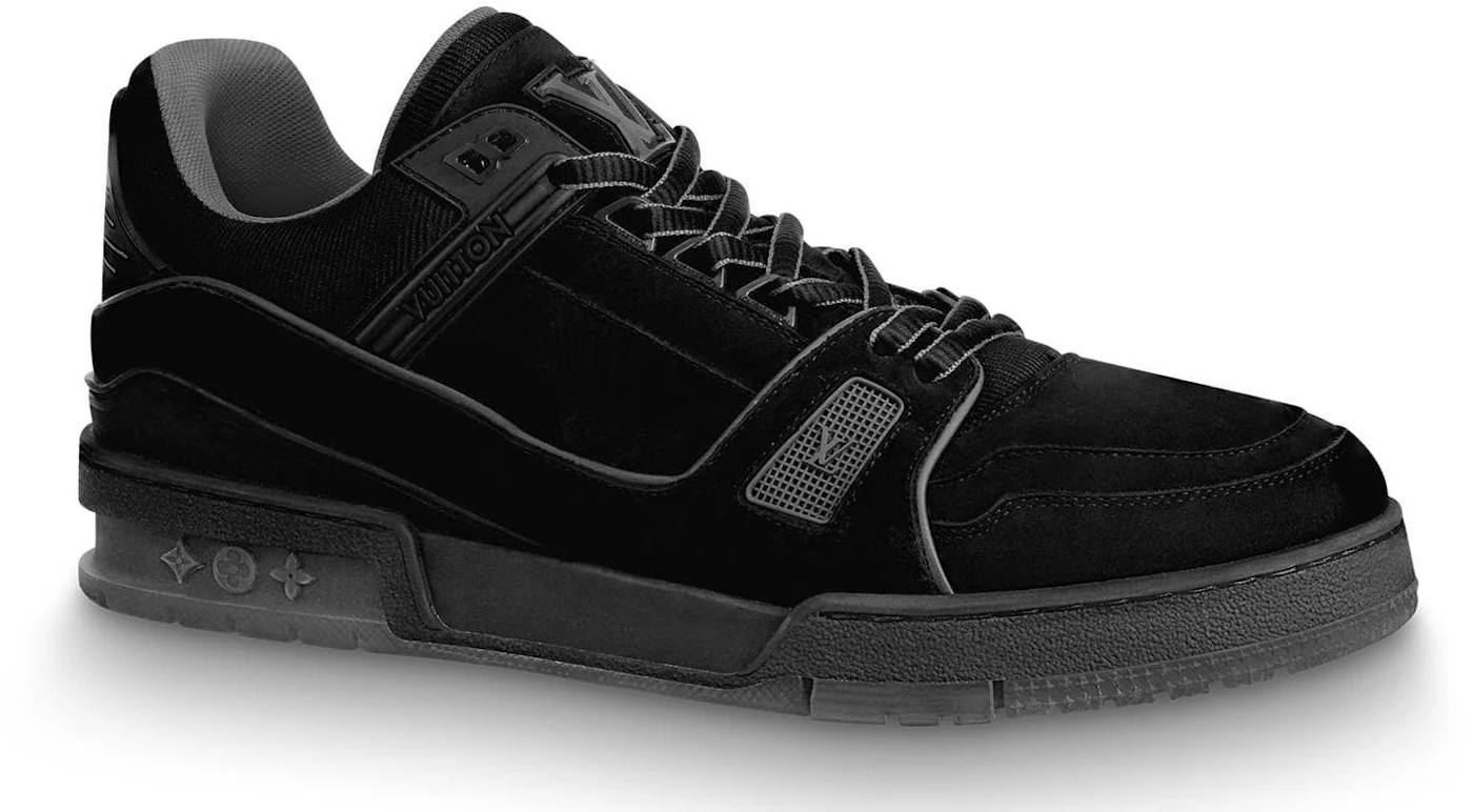 LOUIS VUITTON LV Virgil Abloh Authentic Trainer Sneakers Black Suede Size 9  NEW