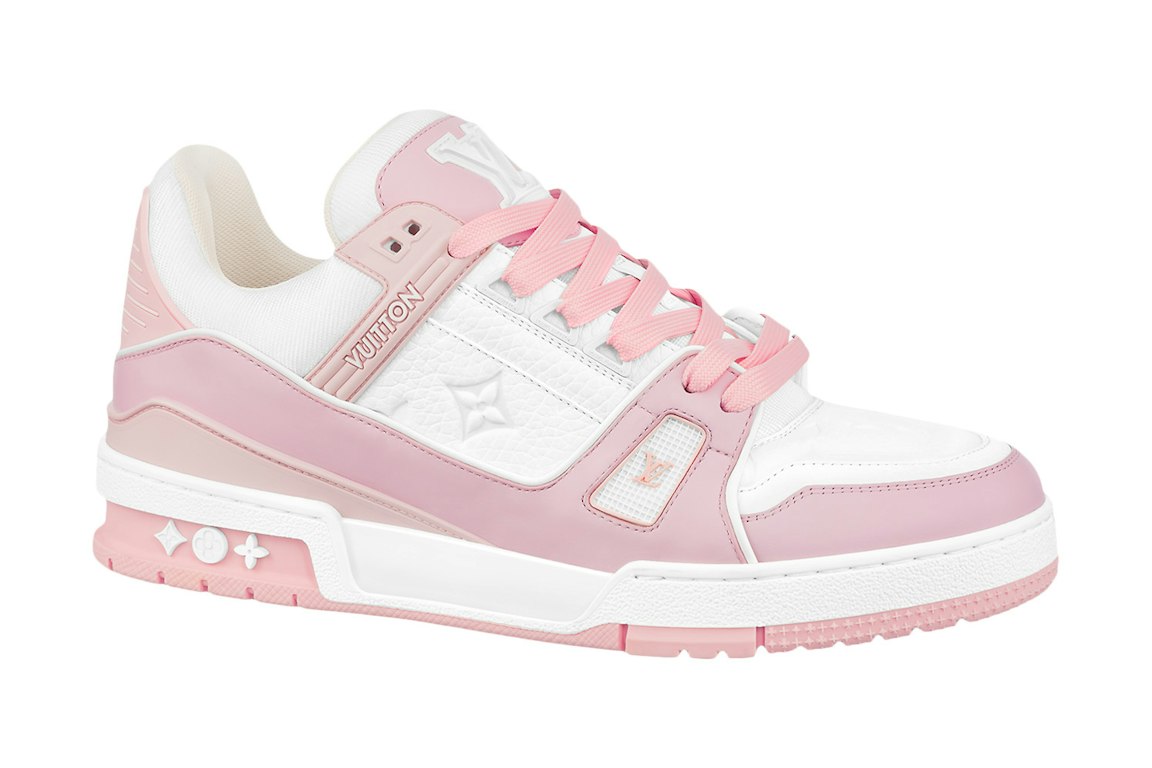 Pre-owned Louis Vuitton Trainer Pink Rose In Pink Rose/white