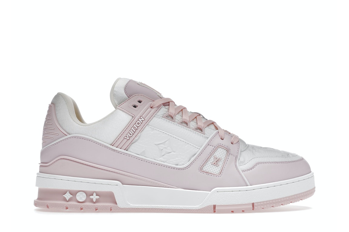 Pre-owned Louis Vuitton Trainer Pink White (women's) In Pink/white