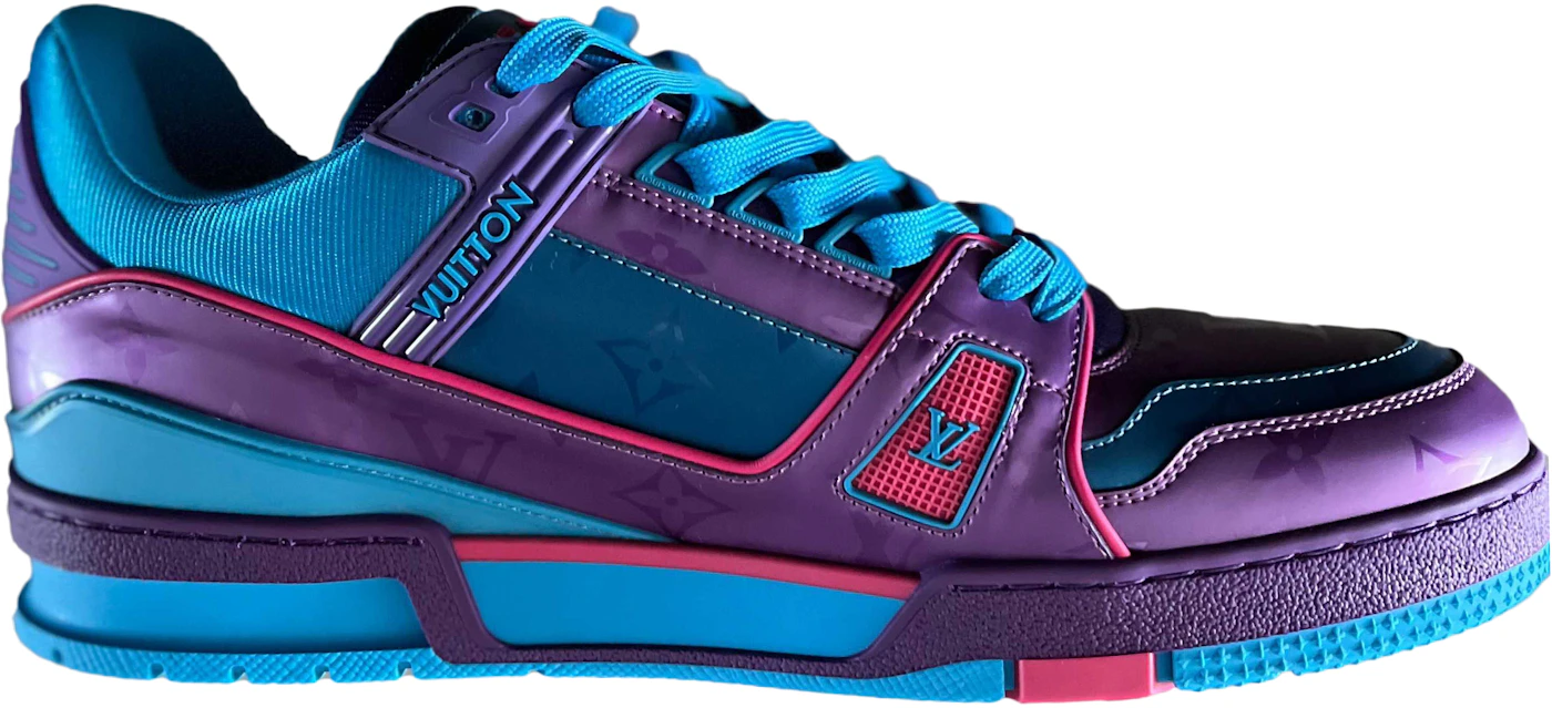 Louis Vuitton LV Trainer Metallic Purple Sneakers w/ Tags - Purple