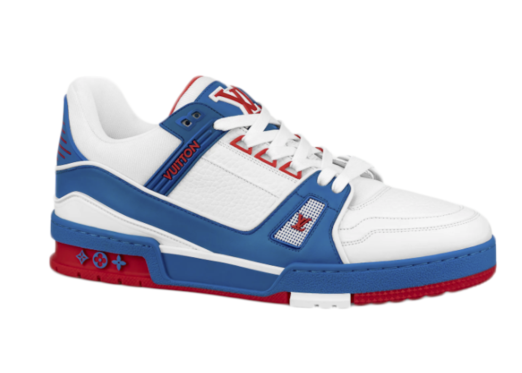 Pre-owned Louis Vuitton Trainer Red White Blue In White/blue/red
