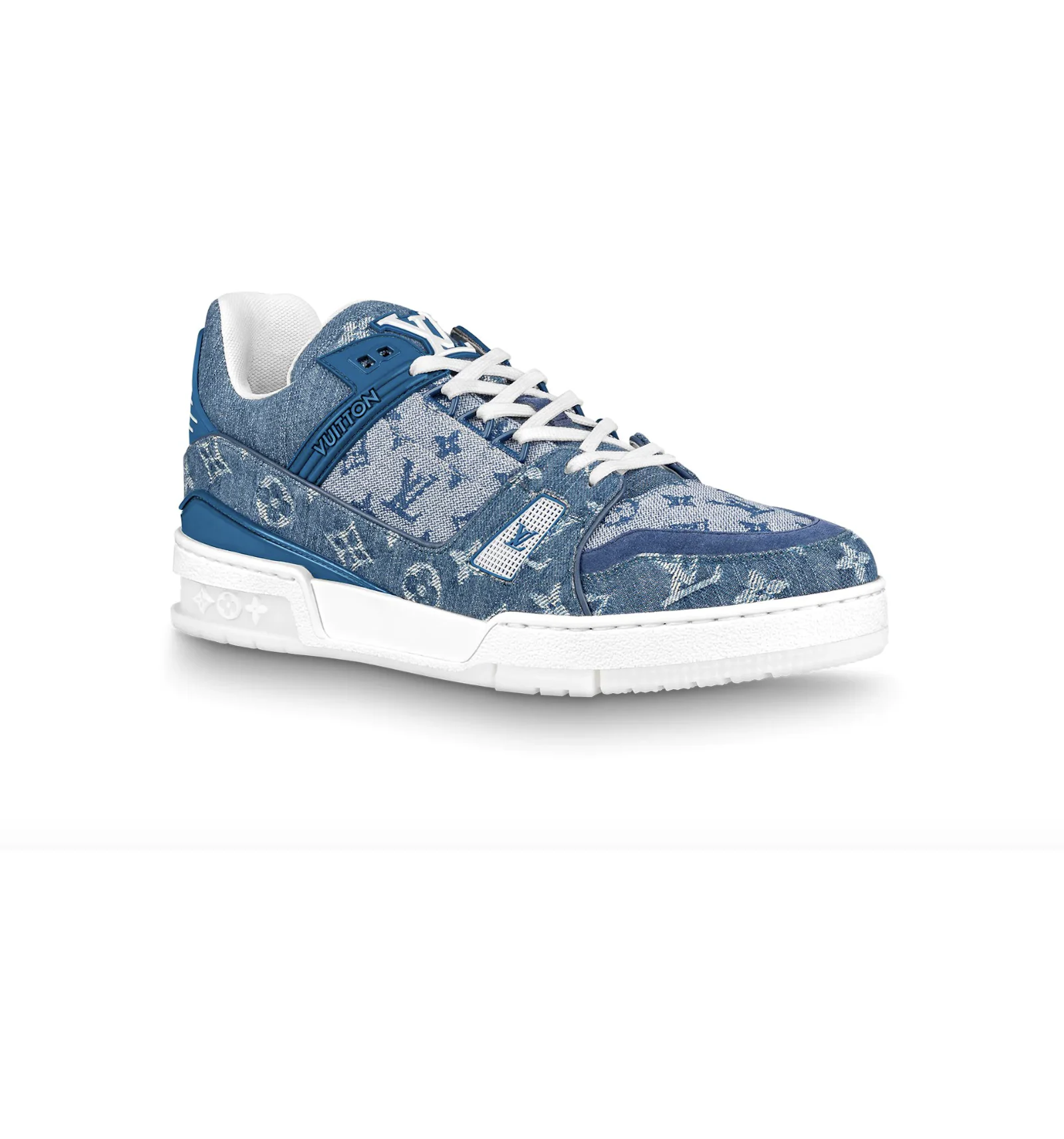 Louis vuitton denim sneakers hotsell