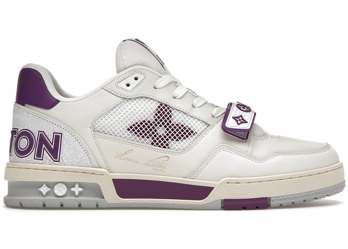 purple and white louis vuitton sneakers