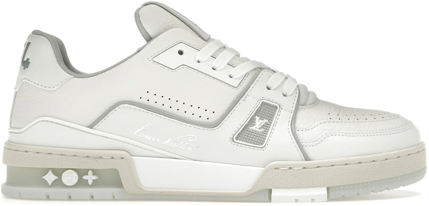 Louis Vuitton Trainer Sneaker White on White High - proalpaandomega