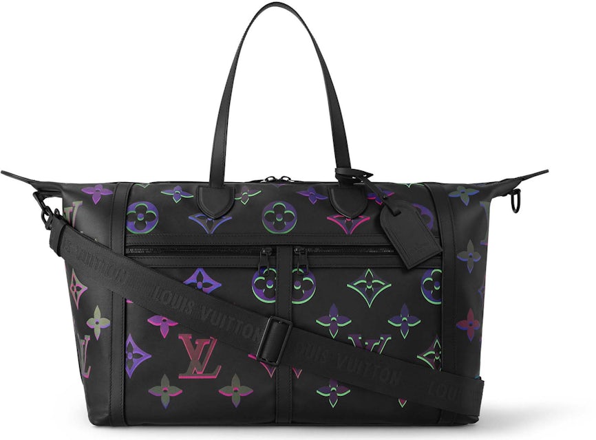 Louis Vuitton Keepall LED Monogram 50 Black in Leather with Black-tone - US