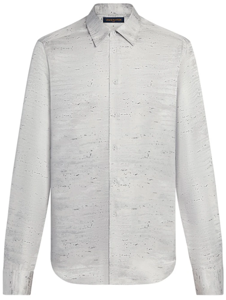 Louis Vuitton Travertine Silk Classic Shirt Grey Beige - FW21