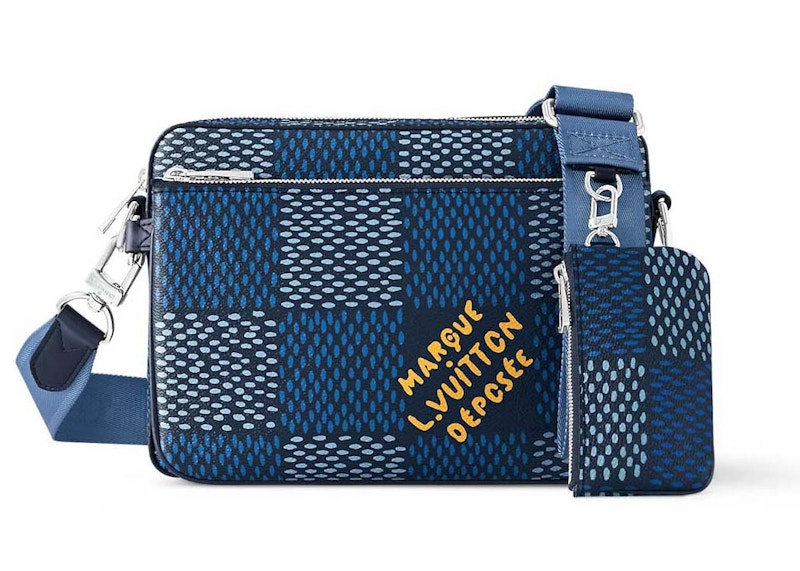 Louis Vuitton Trio Messenger Damier Heritage Blue in Coated Canvas with  Silver-tone - JP