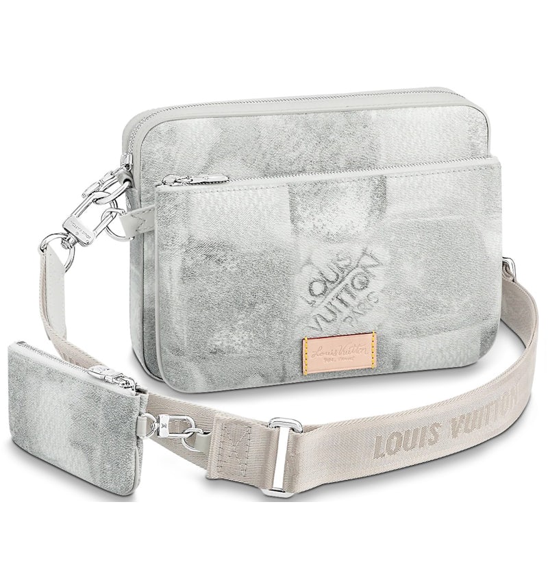 Louis Vuitton Trio Messenger Damier Salt Stone Grey in Coated
