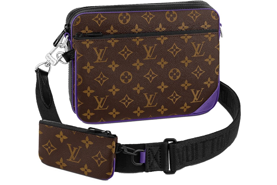 Louis Vuitton Trio Messenger Monogram Macassar Brown/Purple in Coated  Canvas/Cowhide Leather with Silver-tone - US