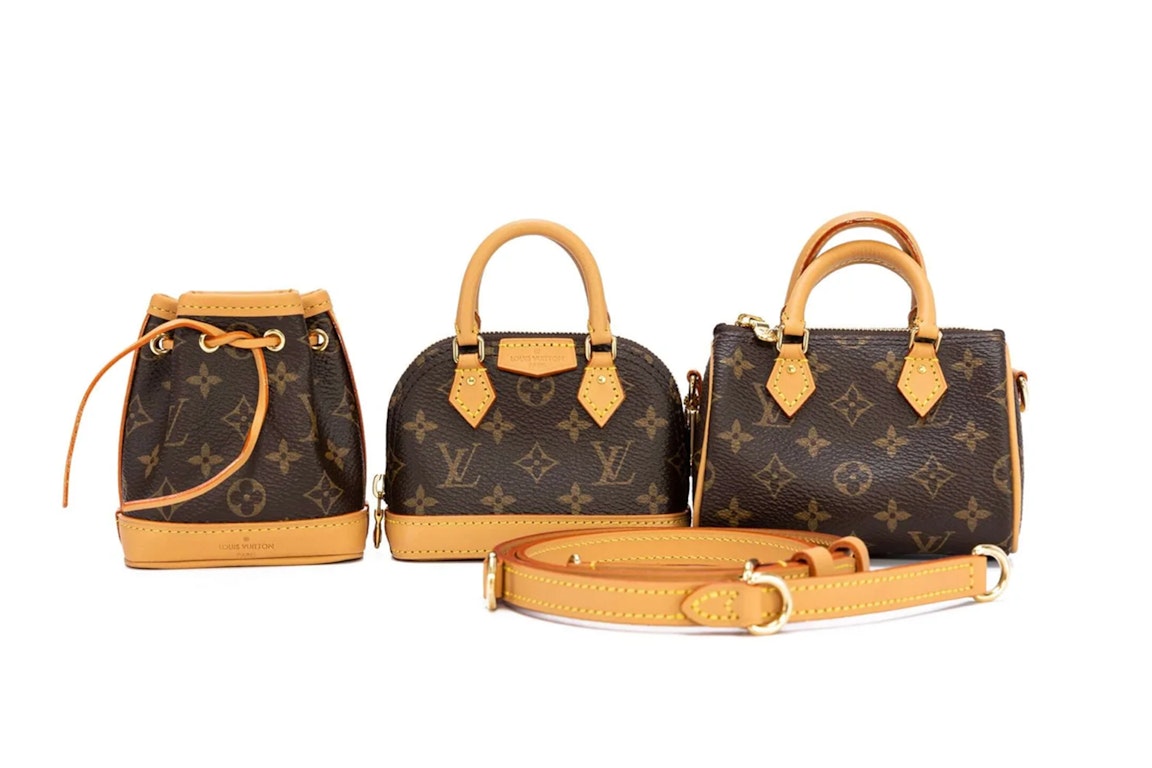 Pre-owned Louis Vuitton Trio Mini Icones Monogram Bag Brown