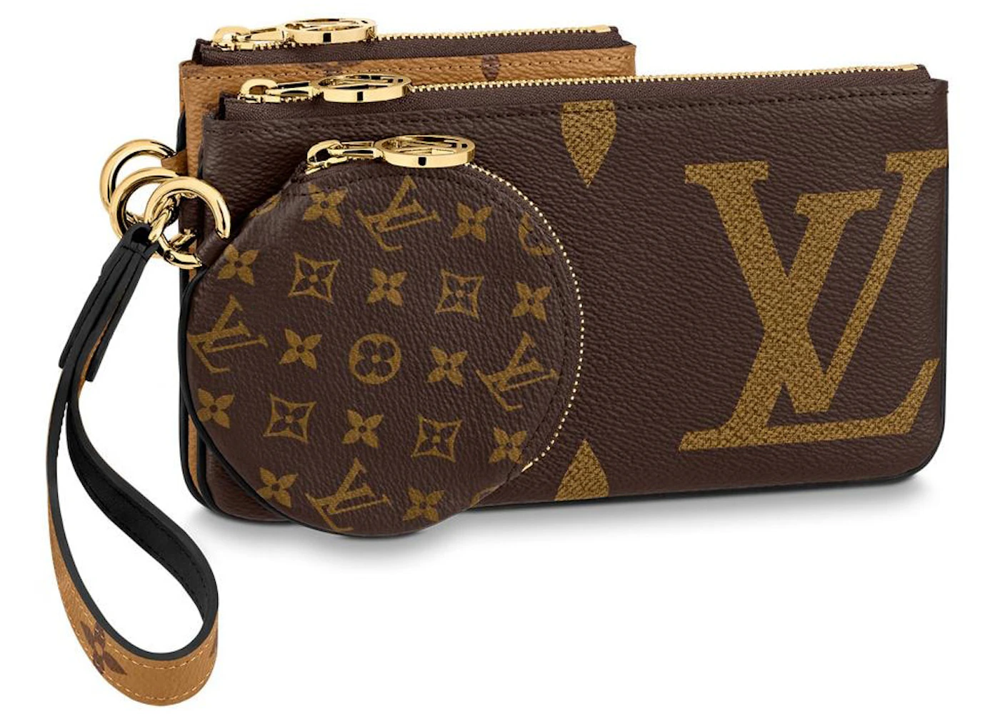 Louis Vuitton Trio Pouch Monogram Giant/Reverse/Mini Brown in