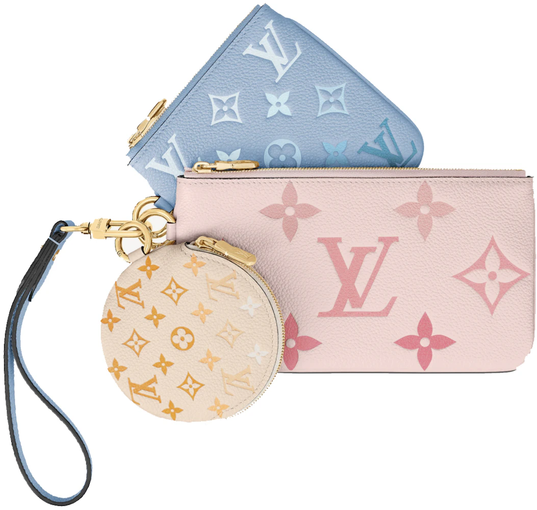 Louis Vuitton Trio Pouch Rosebud/Summer Blue/Ceam in Empreinte Embossed  Supple Grained Cowhide Leather with Gold-tone - US