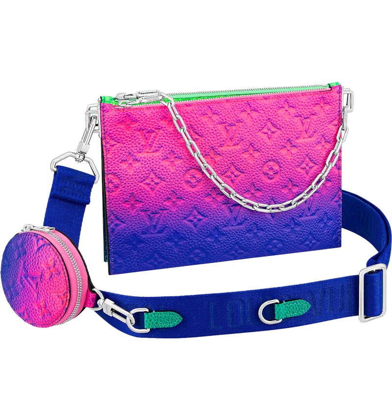 Louis Vuitton Trio Pouch Taurillon Illusion Blue/Pink in Leather GB