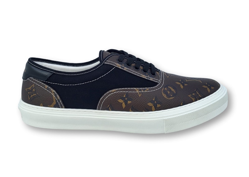 Pre-owned Louis Vuitton Men's Trocadero Richelieu Black Sneakers In Brown
