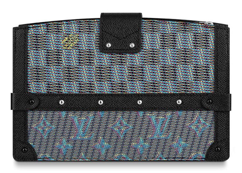 Louis Vuitton Trunk Clutch Damier Monogram LV Pop Blue in Calf Leather