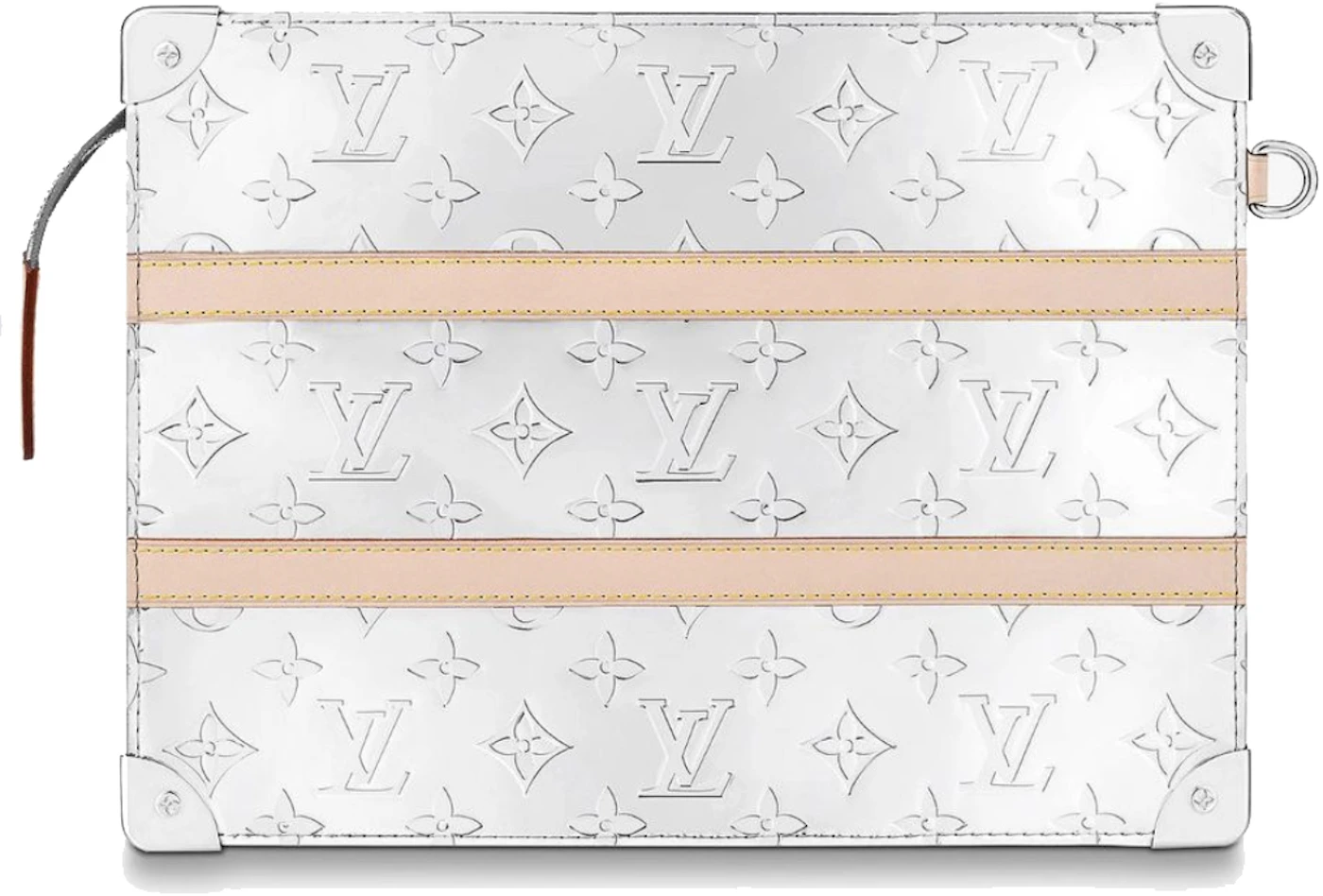 Louis Vuitton Limited Edition Silver Monogram Miroir Handle Trunk