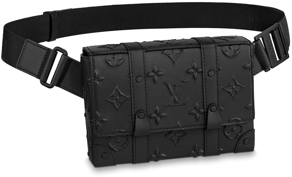Louis Vuitton Trunk Slingbag Black in Monogram Seal Leather with Black-tone  - US