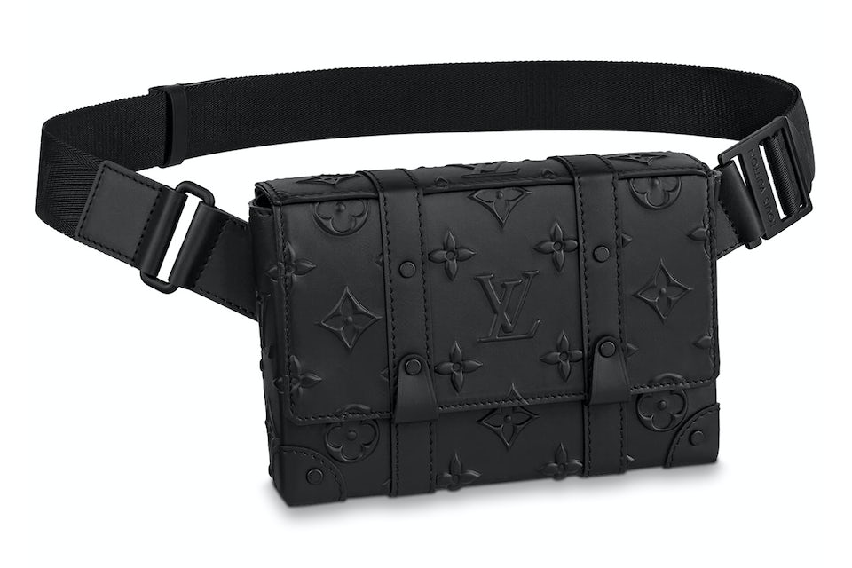 Louis Vuitton Trunk Slingbag Monogram Seal Black in Cowhide Leather with  Black-tone - US