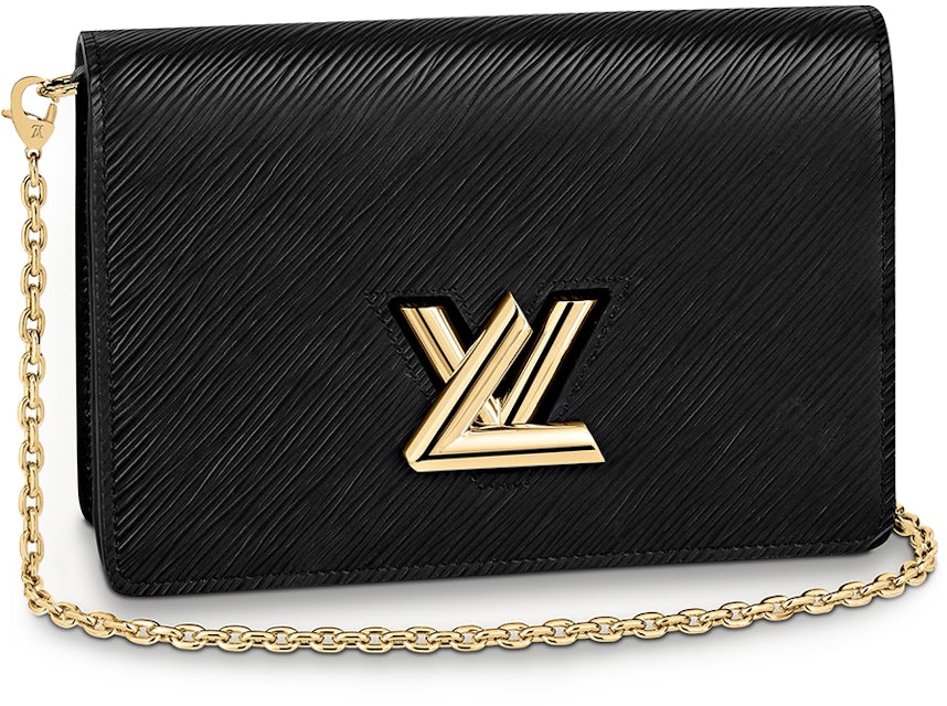 Louis Vuitton Twist Chain Wallet Epi Grained Leather Black in