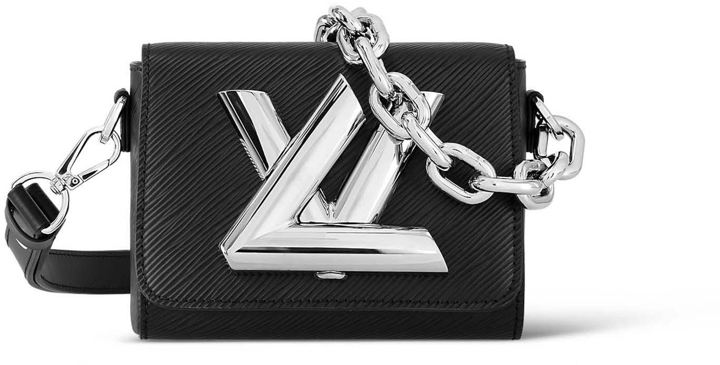 Louis Vuitton Twist Lock XL Black in Cowhide Leather with Silver-tone