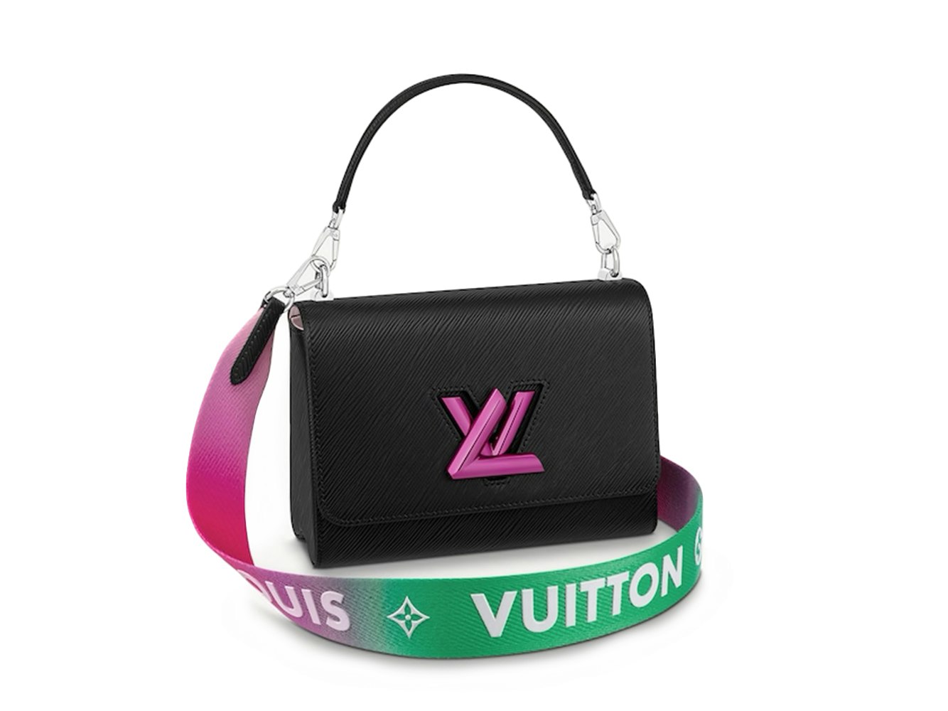 Louis Vuitton Twist MM Epi Grained Leather Black/Pink/Green Gradient in  Cowhide Leather with Silver-tone JP