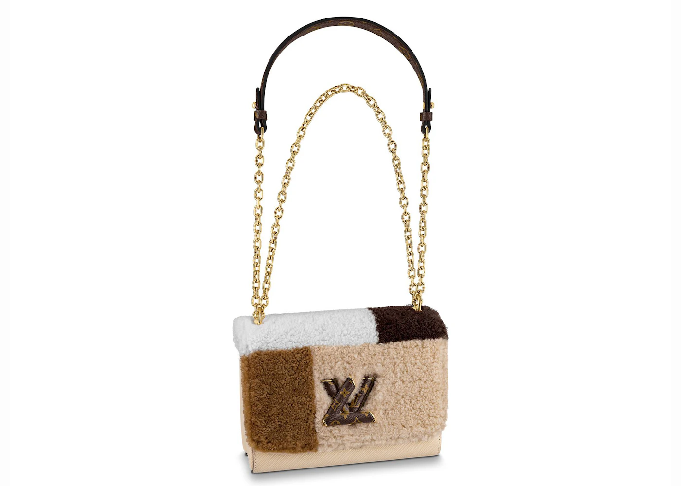 Louis Vuitton Twist Teddy Fleece MM Beige/Brown in Shearling/Epi Leather  with Gold-tone - US