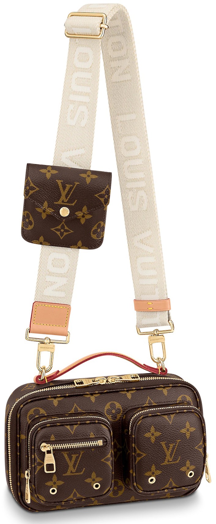 Louis Vuitton Utility Crossbody Monogram Brown in Leather with Gold-tone -  GB